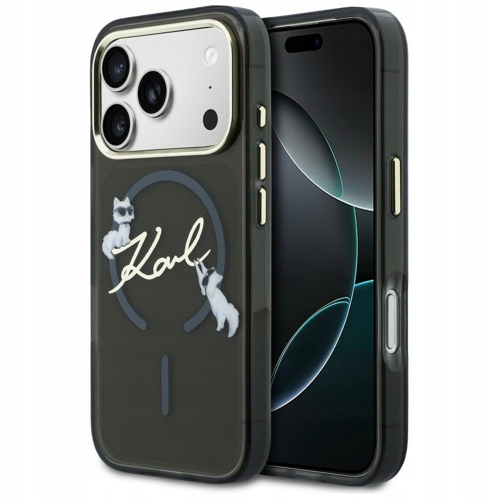 Pouzdro Karl Lagerfeld IML Choupettes Karl Script Logo MagSafe pro iPhone 17 Pr