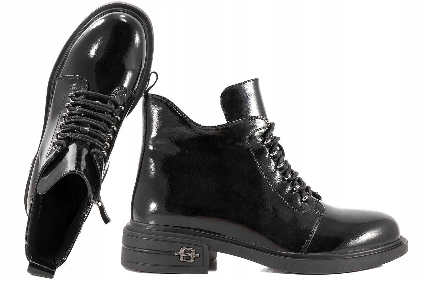 Filippo DBT6318/24 Zateplené kotníkové boty Kotníkové Boty zimní lakované kožené 37 Černá