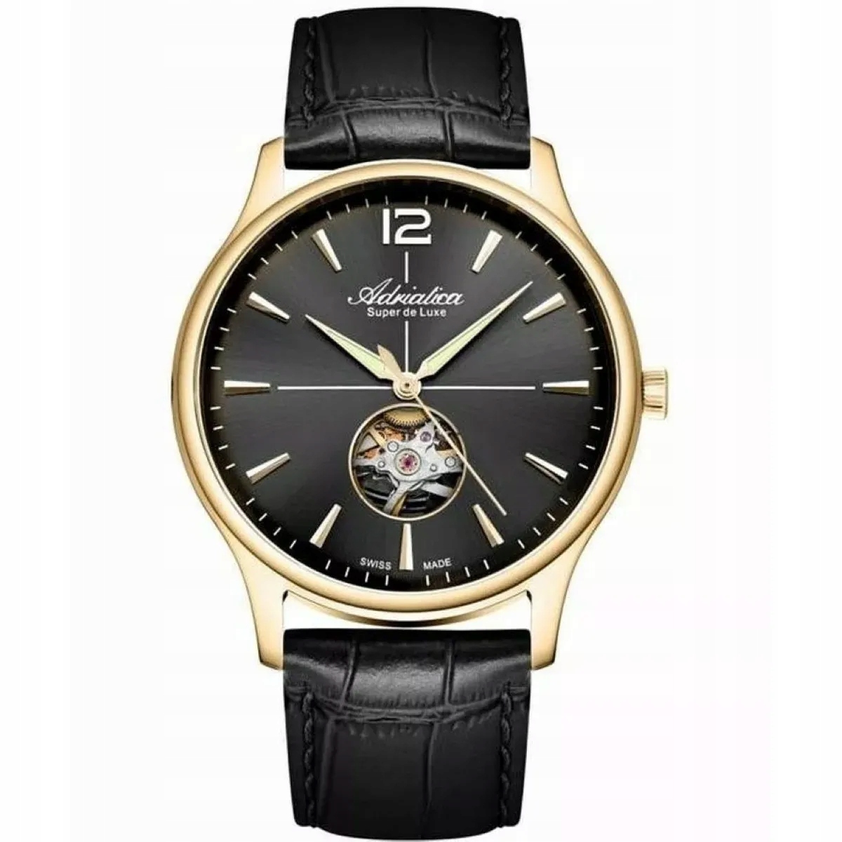 Adriatica Pánské Hodinky Automatic de Luxe zlaté s páskem
