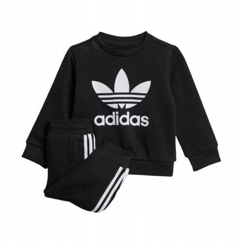 Adidas komplet dziecięcy 2 szt. elementowy czarny rozmiar 86 na wiosnę