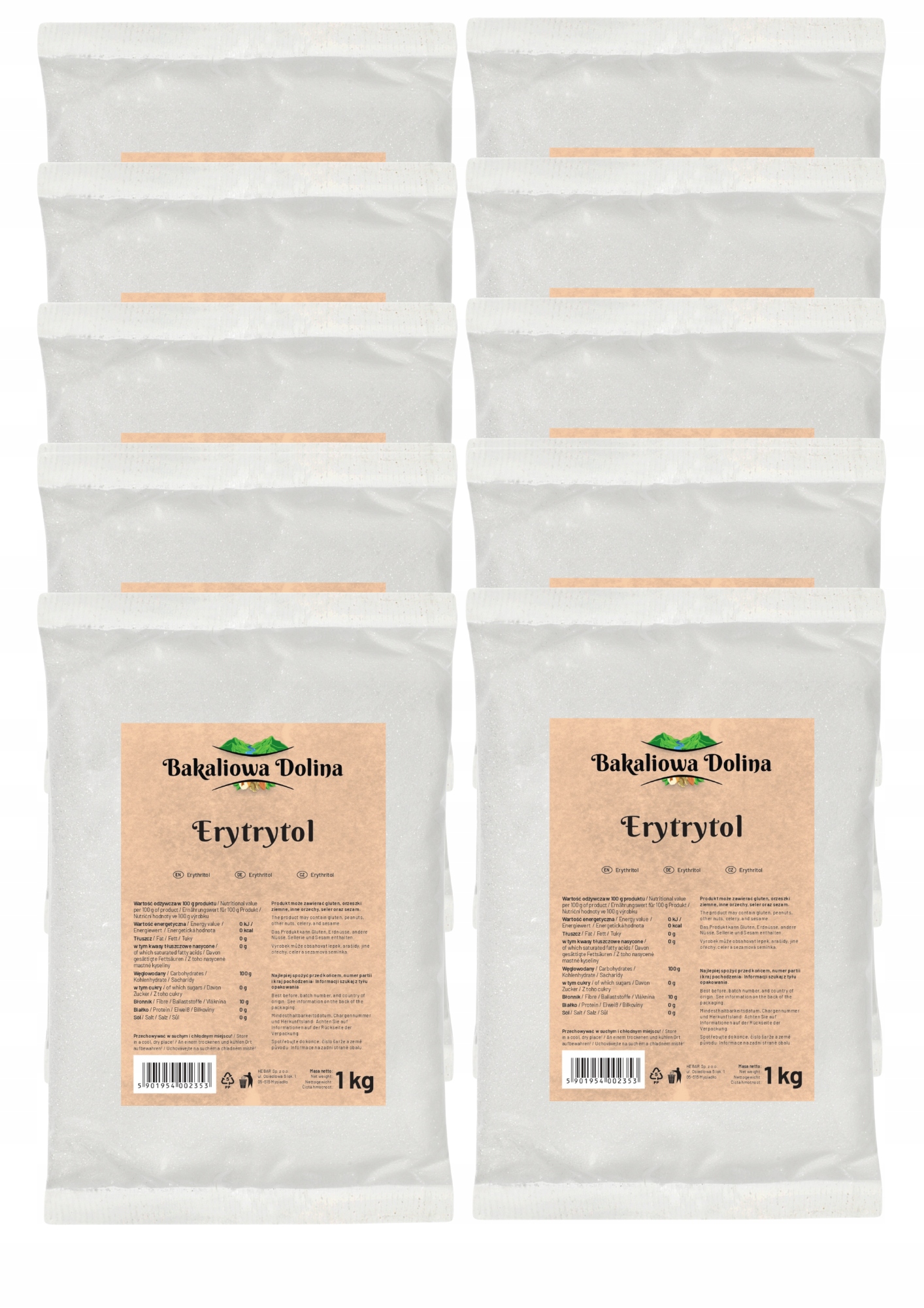 Levně Erythritol Erytrol 10 Kg Přírodní Sladidlo, Zdravá Náhrada Cukru 0 Kalorií