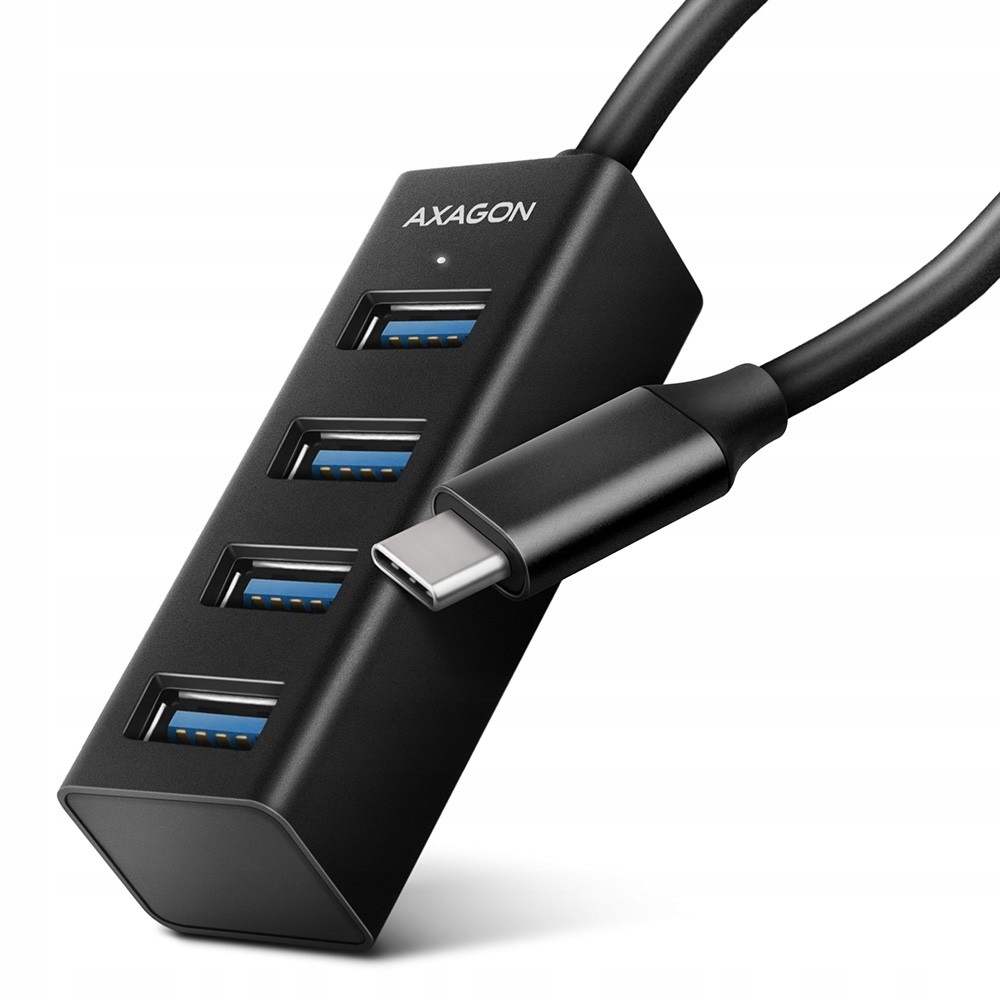 Axagon HUE-M1C metalowy hub Usb-c 4x Usb-a 5Gb/s, kabel 20 cm