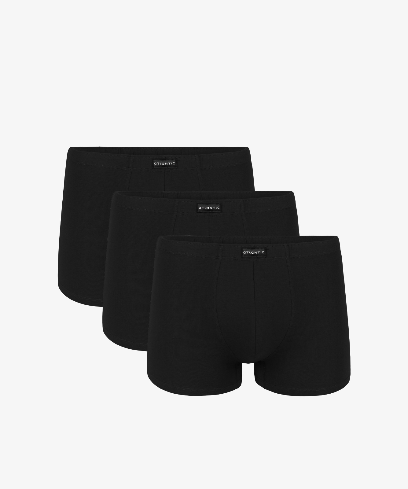 

Bokserki męskie Atlantic Basic 3-PACK czarne r. S