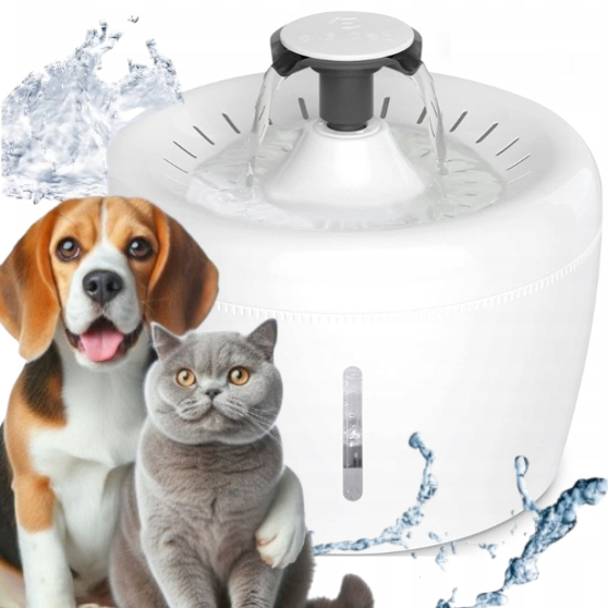 Levně Fontána Napáječka pro kočky psa automatická, tichá 2,5 l filtr Els Pet