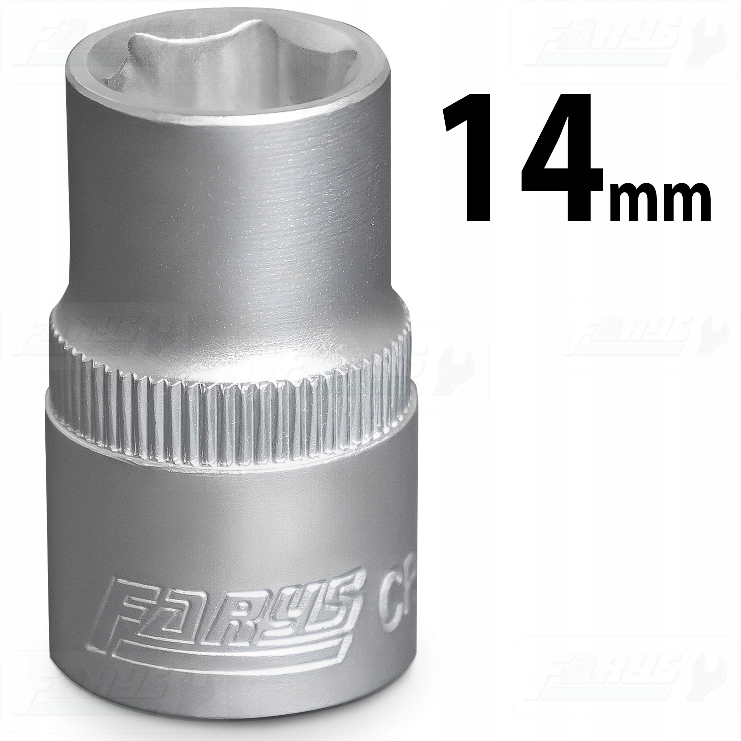 Nasadka 14mm 1/2" Sześciokątna Krótka 6-kątna CrV Mocna Farys FR1207