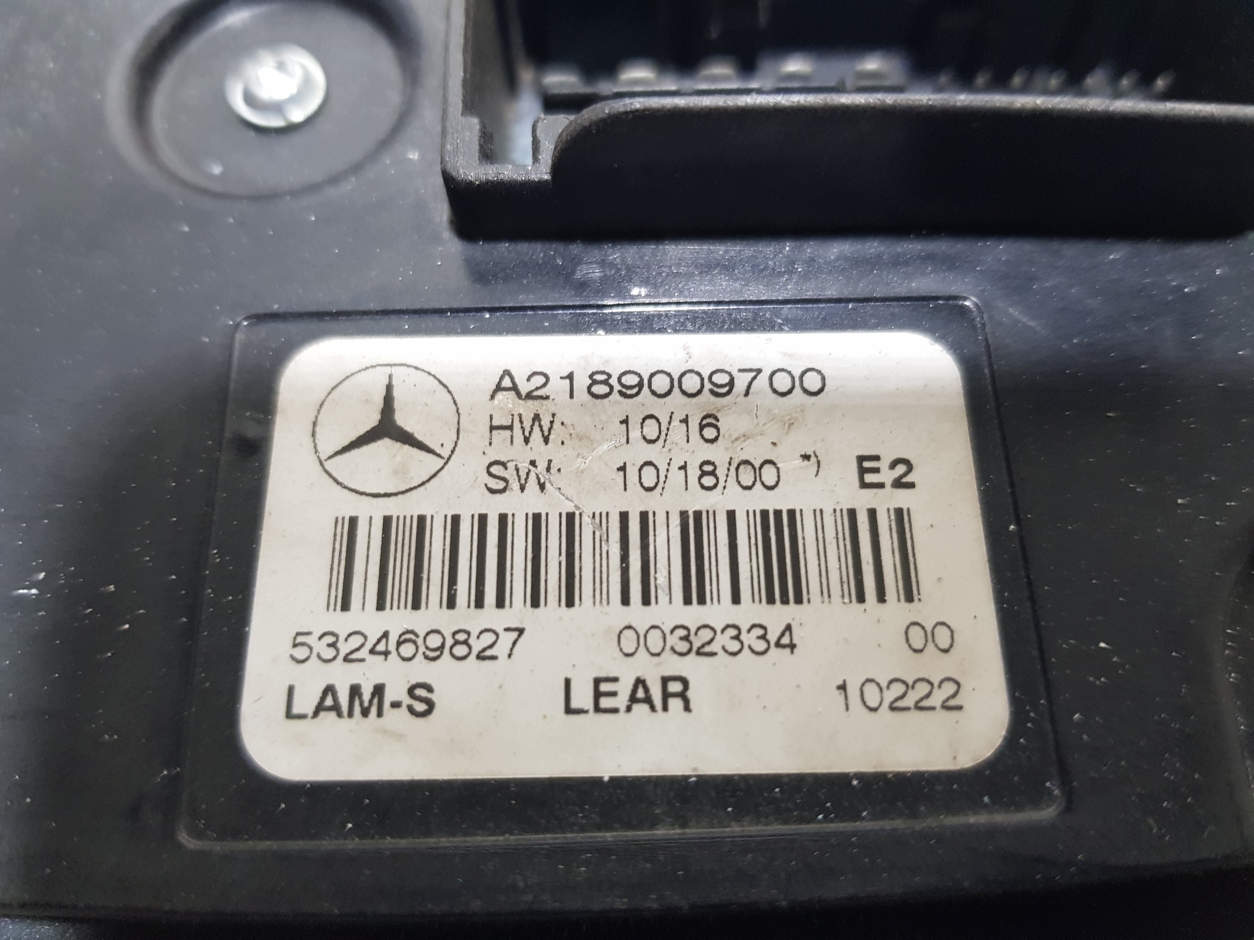 MERCEDES CLS W218 control unit LED A2189009700