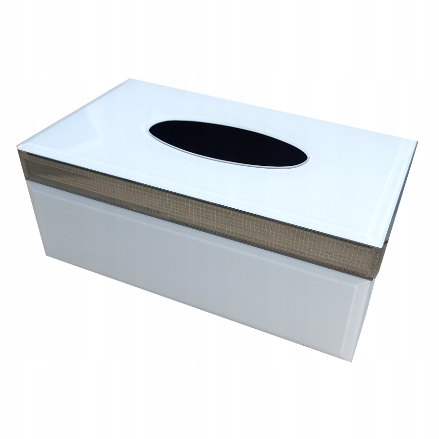 Zásobník na kapesníky krabička na ubrousky skleněný glamour 26x15x10,5cm