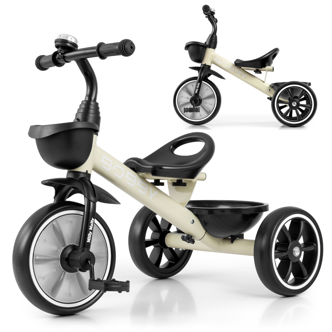 Milly Mally Nowoczesny Design Rowerek Bobby Beige Trójkołowy 24M+