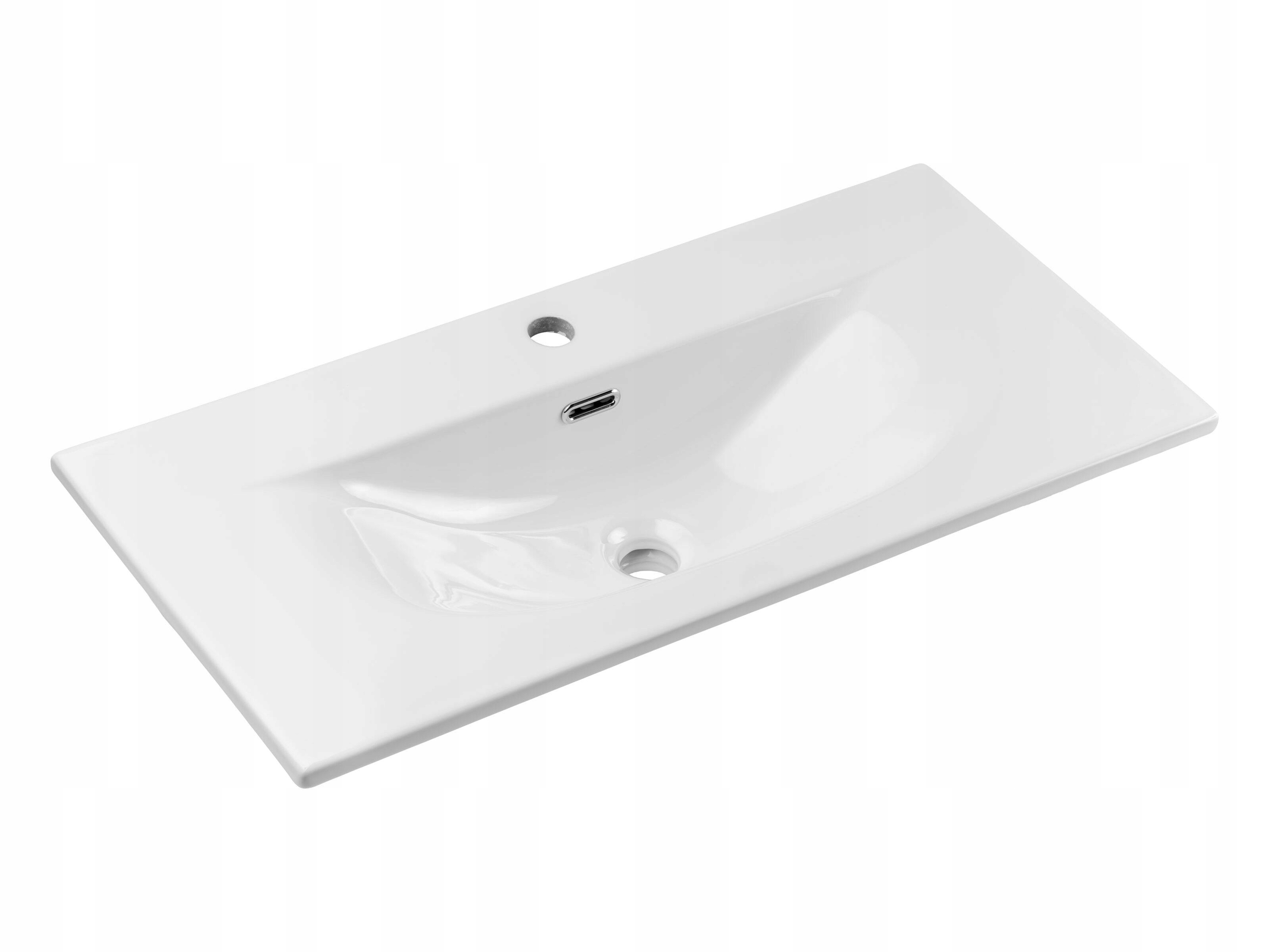 Obdélníkové nábytkové umyvadlo Comad Sky 80 cm bílé