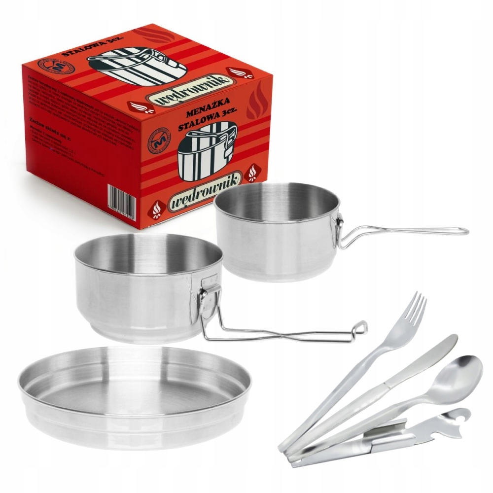 Menażka Harcerska Turystyczna Obiadowa Stalowa Morowo Harcerz 7 Częściowa