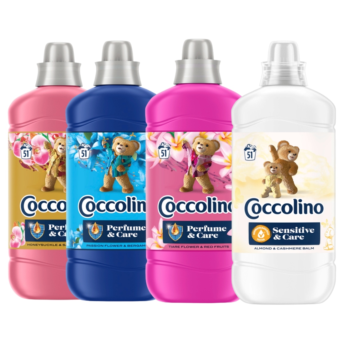 Coccolino Perfume&Care Płyn do płukania 4x1,275 MIX