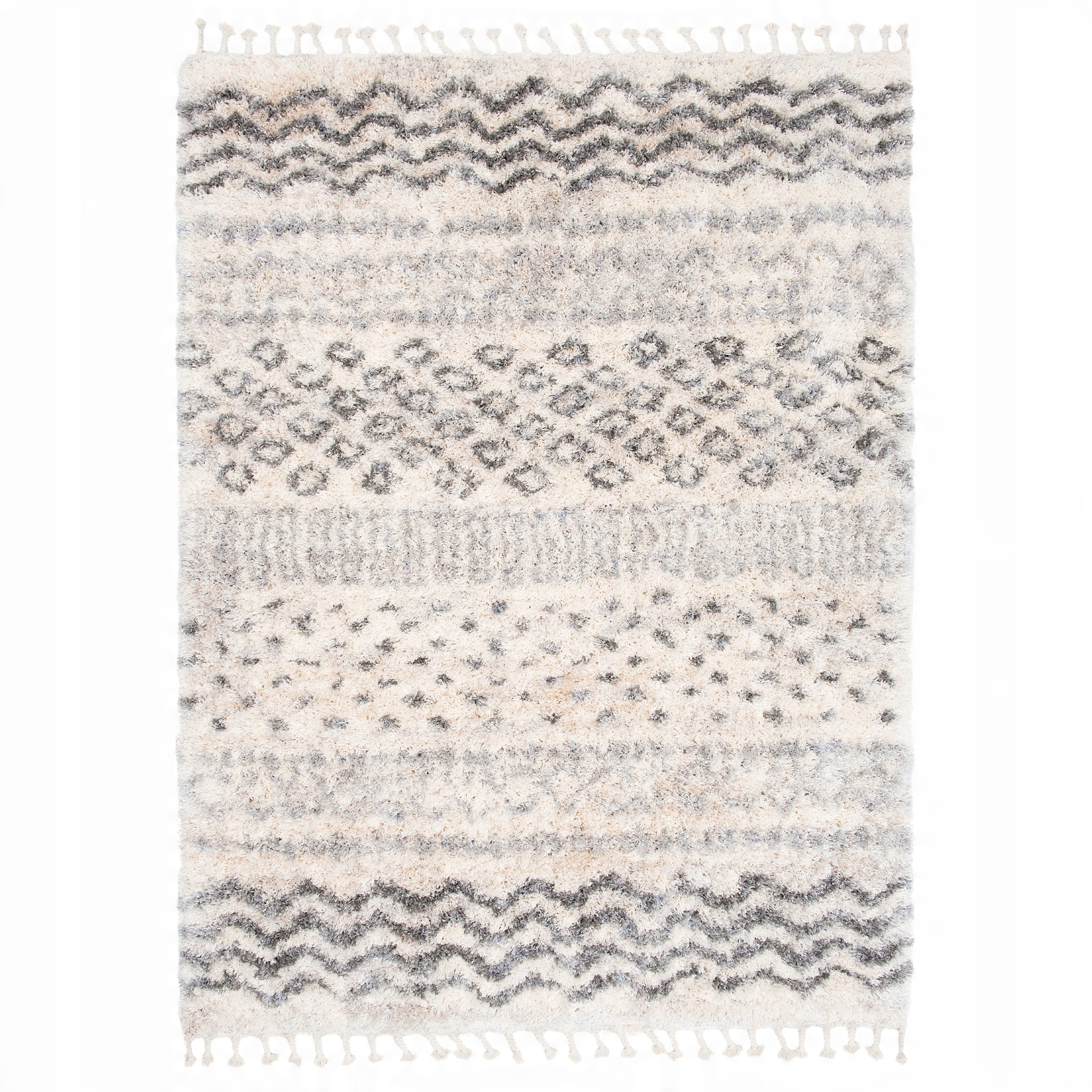 

Dywan Aztec 200x300 Boho Shaggy Z Frędzlami v4
