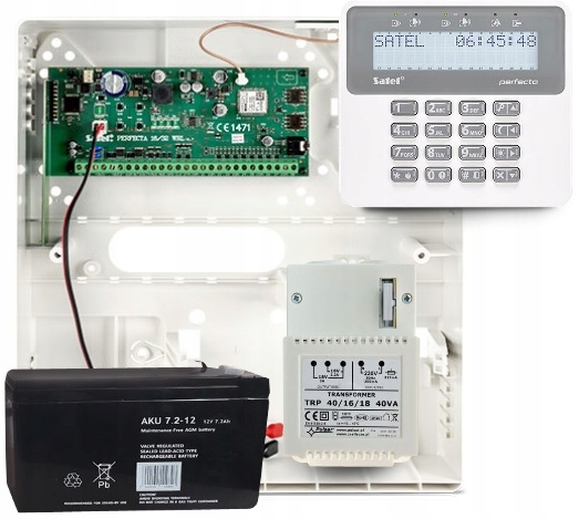 Zestaw Satel Perfecta 16 Set Lte WRL+PRF-LCD+2xPILOT Aku 7AH Transformator