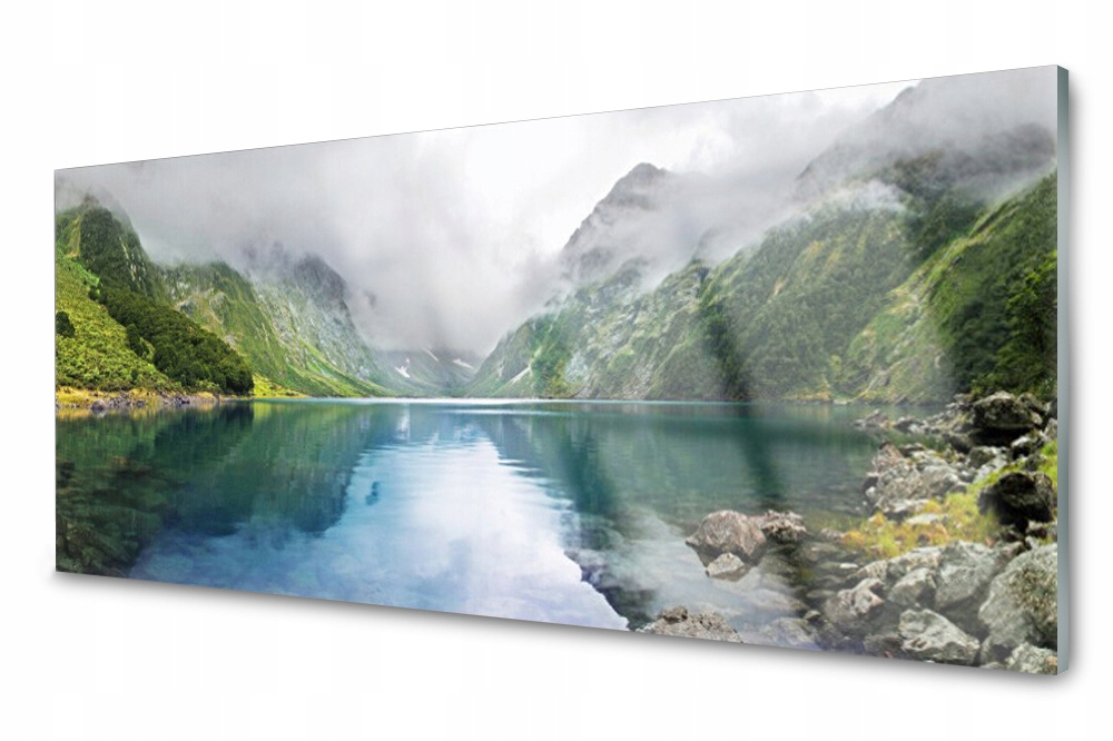 

Panel szklany do kuchni Góra Jezioro 125x50