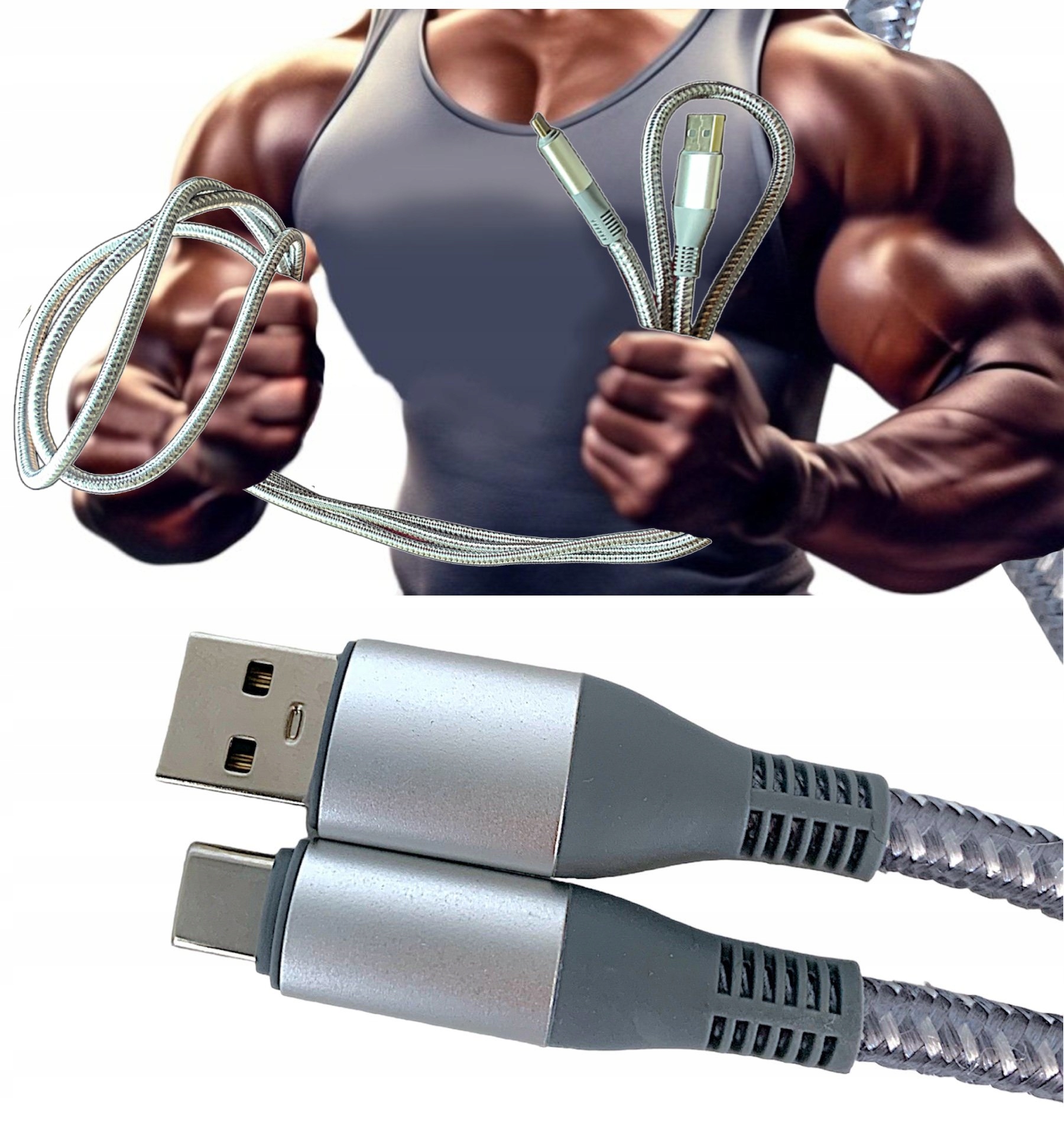 Szybki Kabel USB-C 3m 6A 120W Typ C Szybkie Ładowanie USB - USB Typu C QC Zgodność ze standardem Quick Charge 1.0 Quick Charge 2.0 Quick Charge 3.0 Quick Charge 4.0