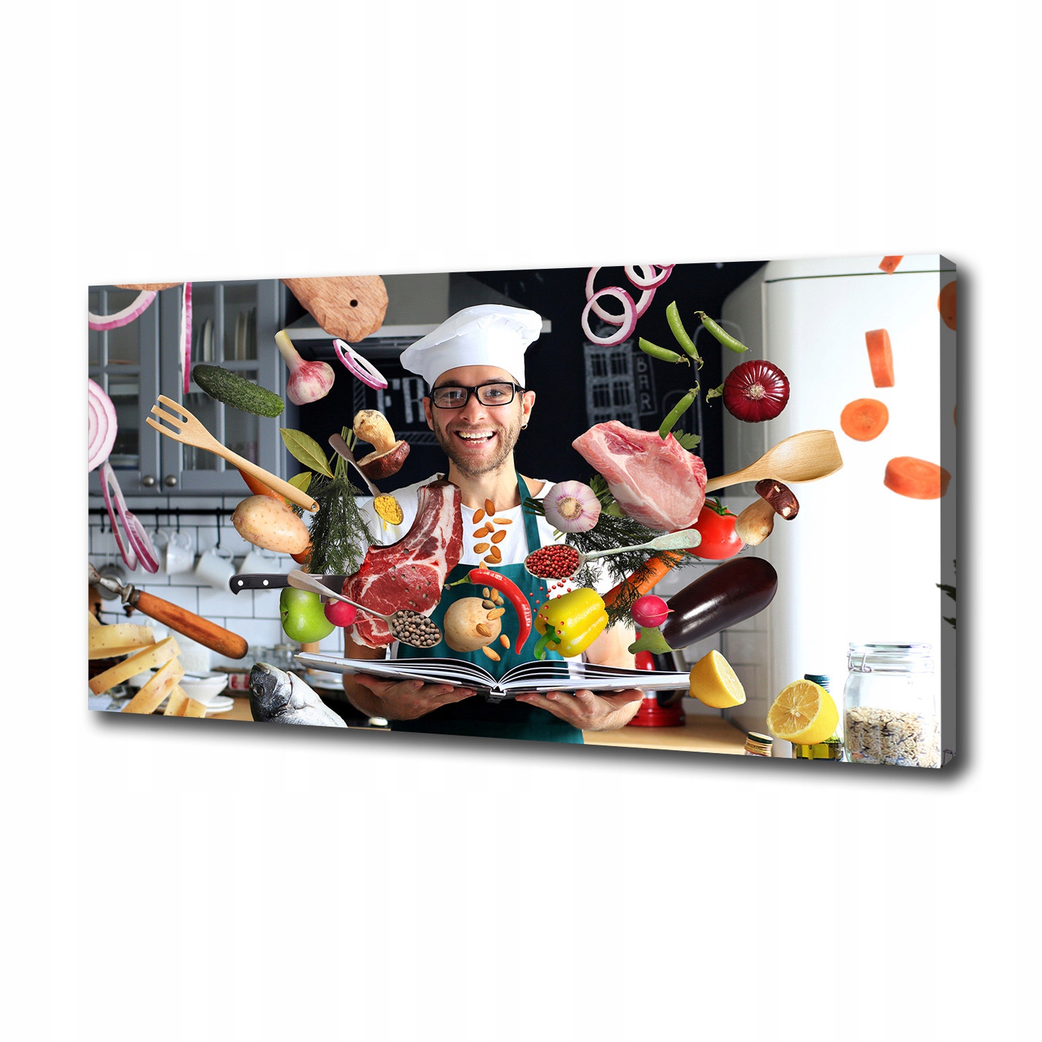 Foto obraz na plátně Kuchař recepty 100x50 cm