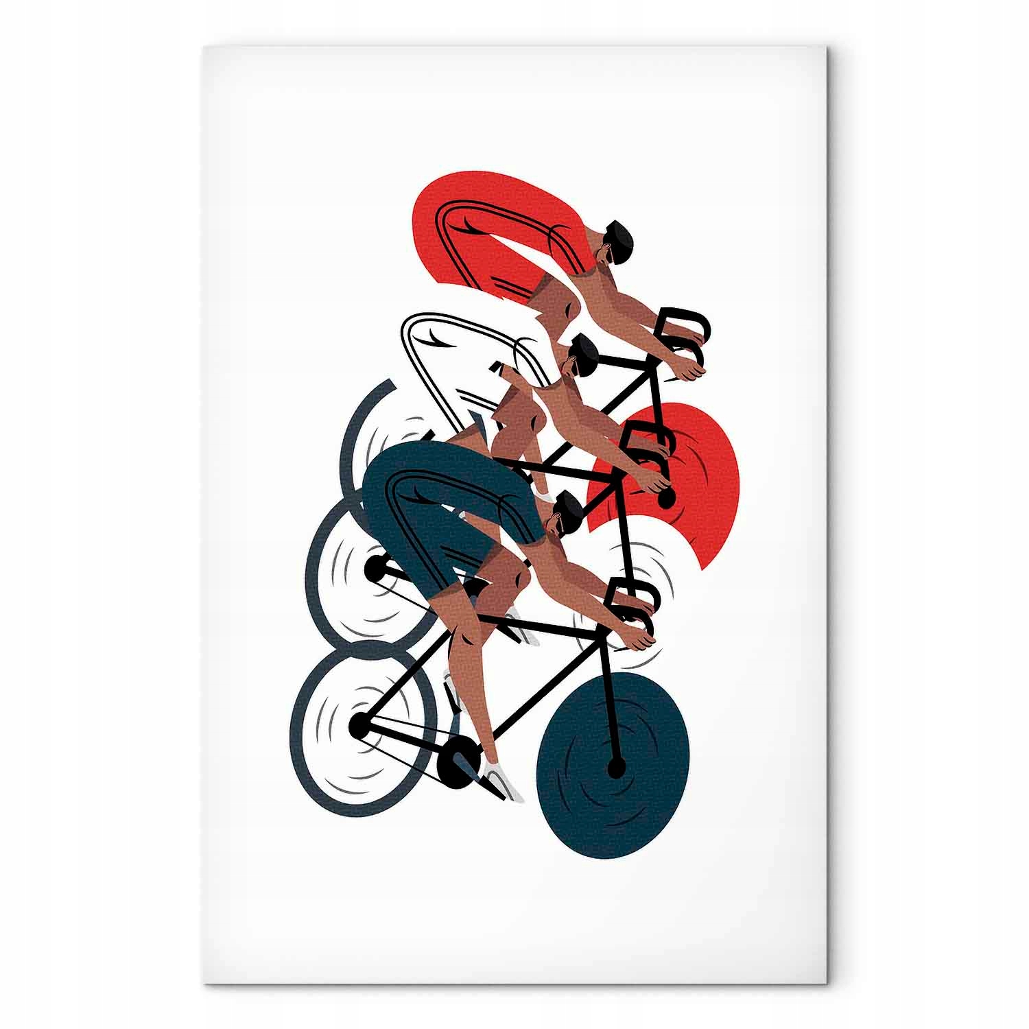 Obraz na plátně Obraz na plátně Grafika Sport Pohyb Kolo Závod Cyklista 80x120 cm