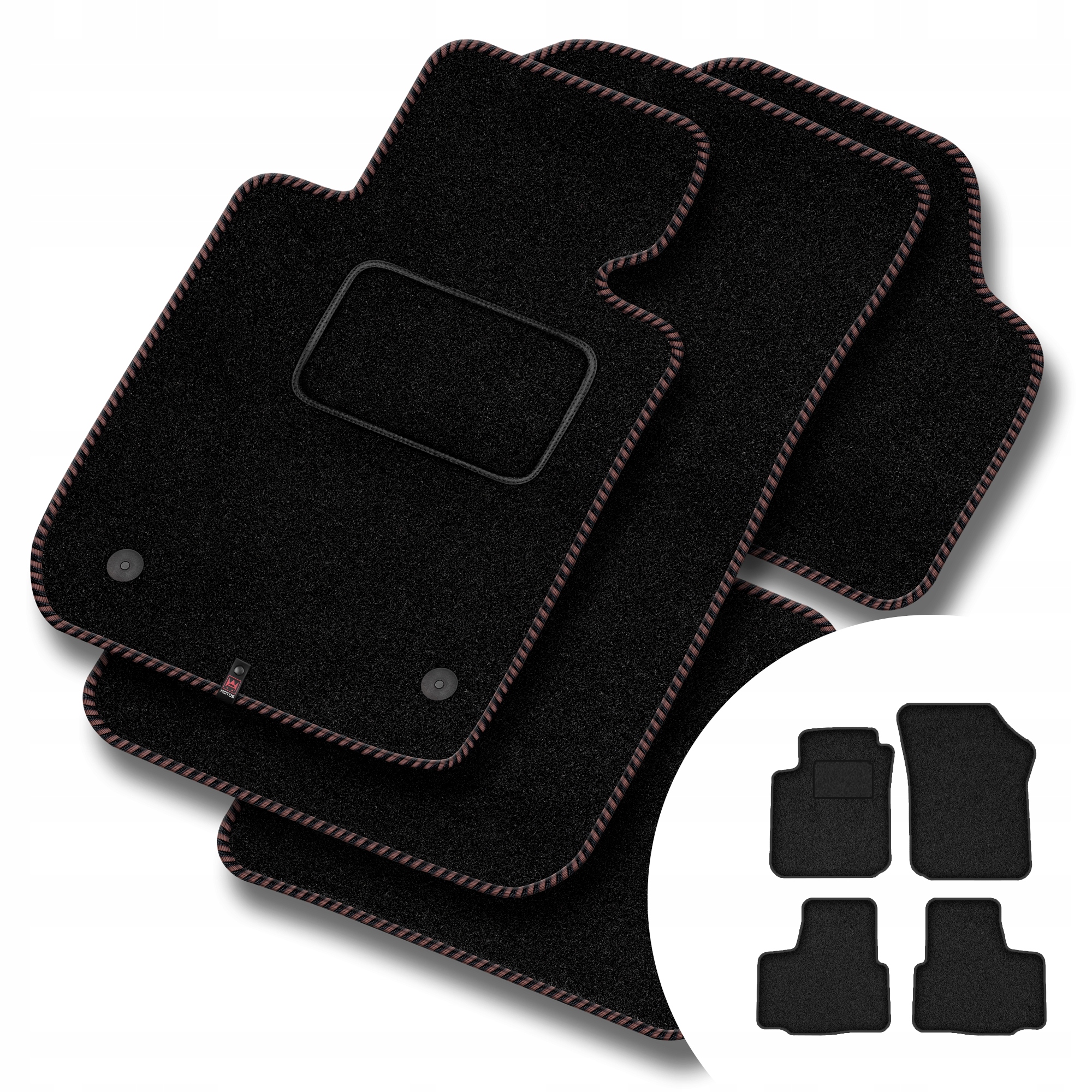 Velurové koberce Streak pro Seat Mii 2012-2019
