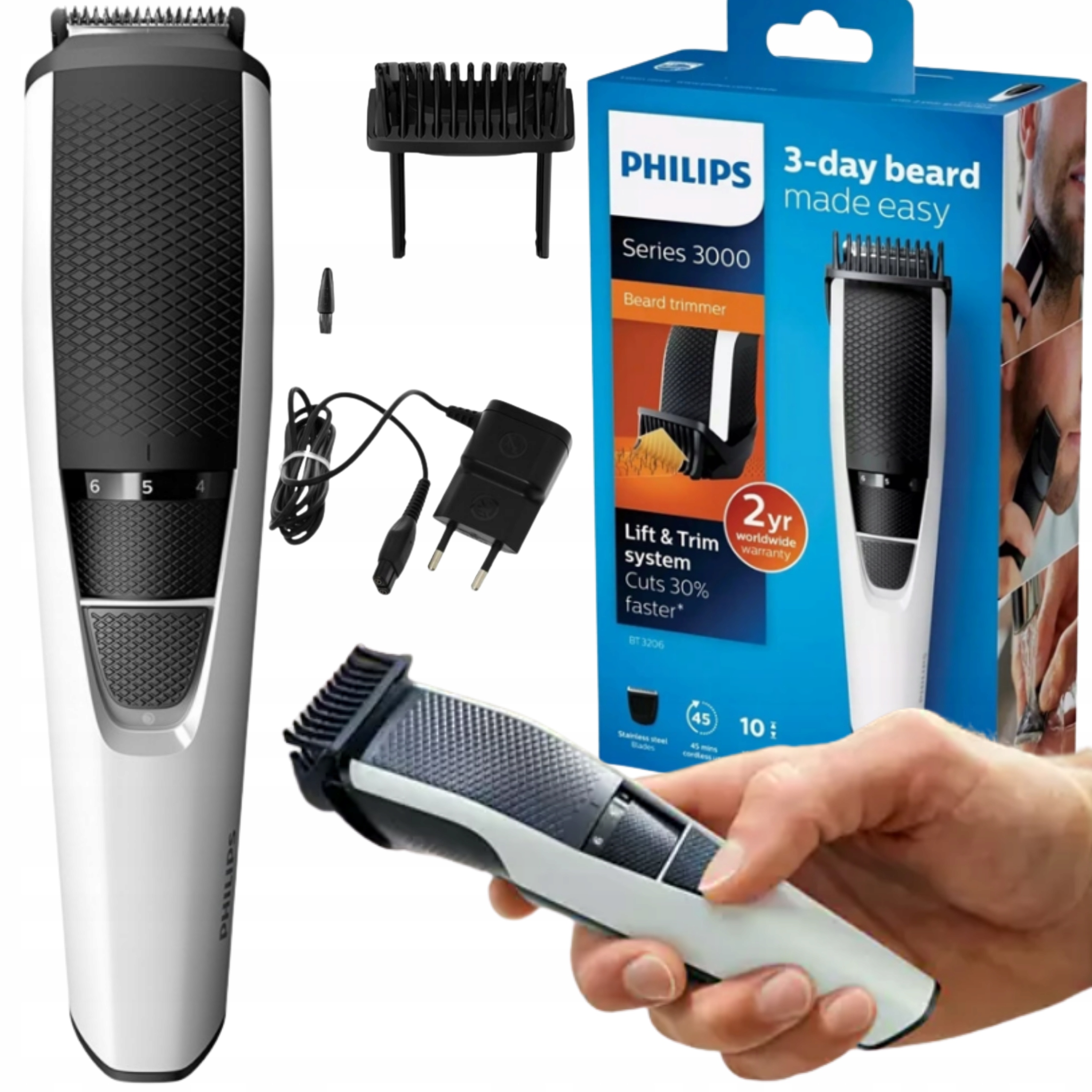 Trymer Golarka maszynka Philips Do Zarostu Brody Włosów do Pielęgnacji