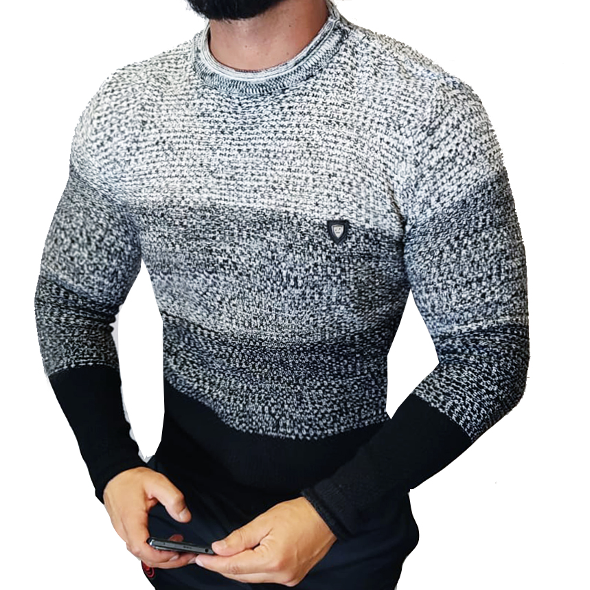 Pánský svetr Melanžový stínovaný Ombre