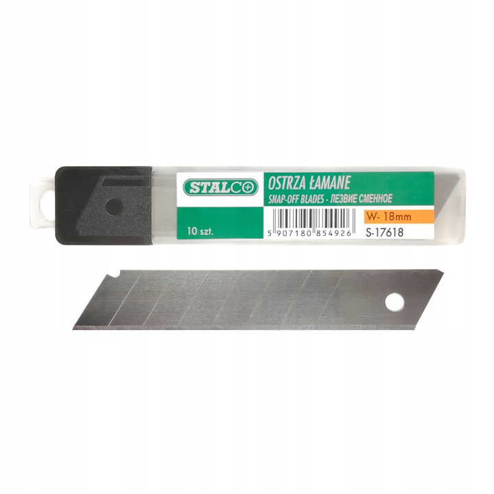 

Ostrza Łamane Zapasowe 18MM Stalco 10SZT S-17618