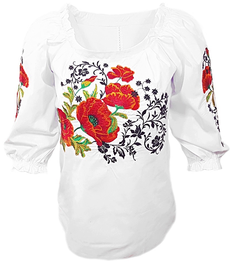 Elegantní vyšívaná halenka Maki Lidová Španělka Regionální košile *3XL*