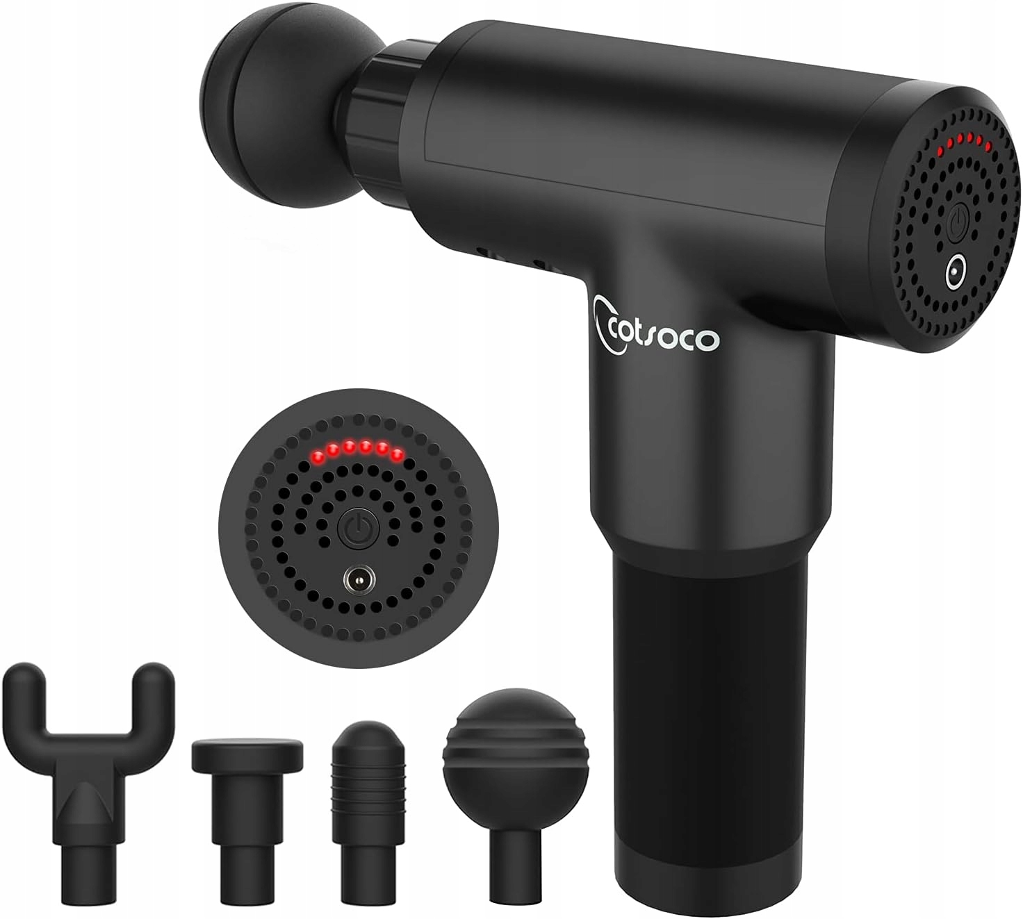 Massage Gun Hluboká masáž tkání 6 rychlostí 4 hlavy Bezkartáčový motor