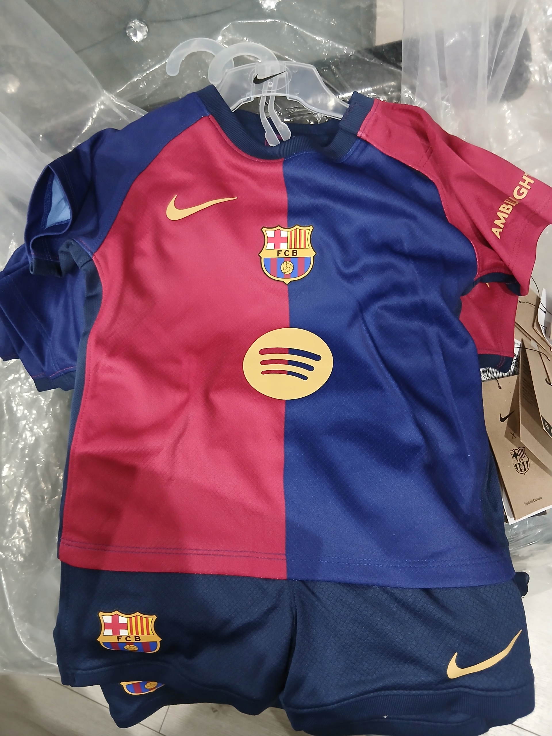 komplet piłkarski dla dzieci Nike Fc Barcelona 70-75cm 6-9m