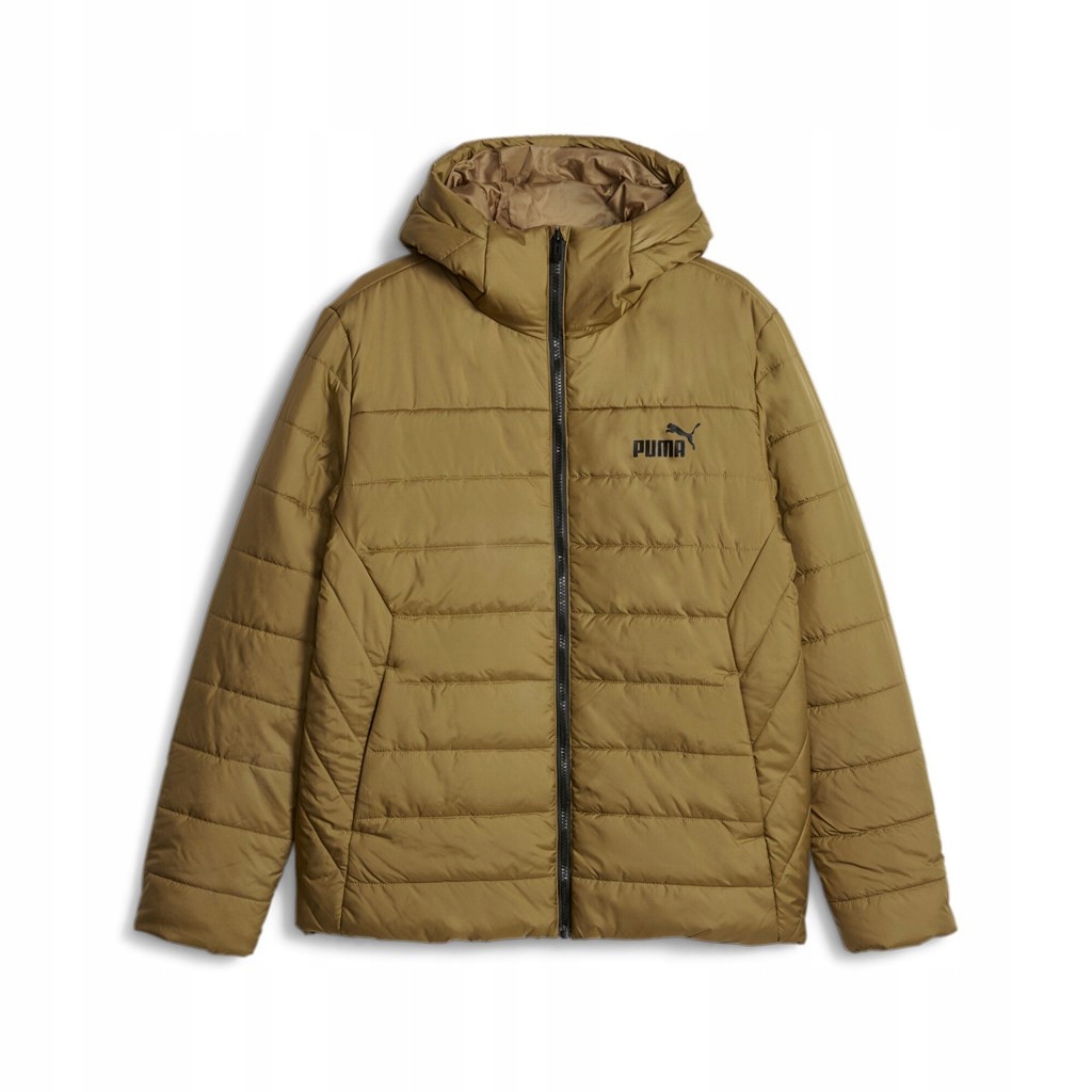 Pánská bunda Puma 84893893 Ess Hooded Padded Jkt Zelená M