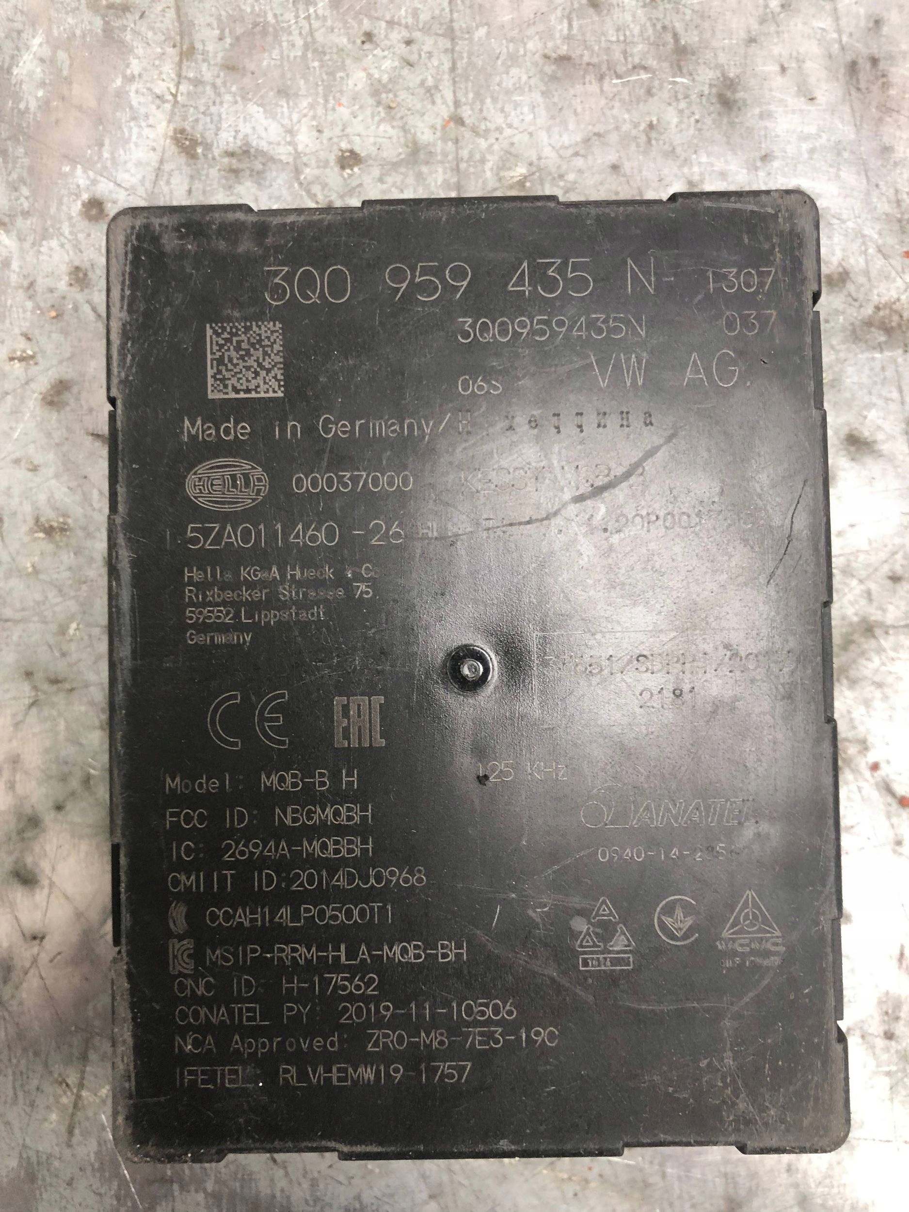 module control unit KESSY KEYLESS VW SKODA AUDI 3Q0959435N