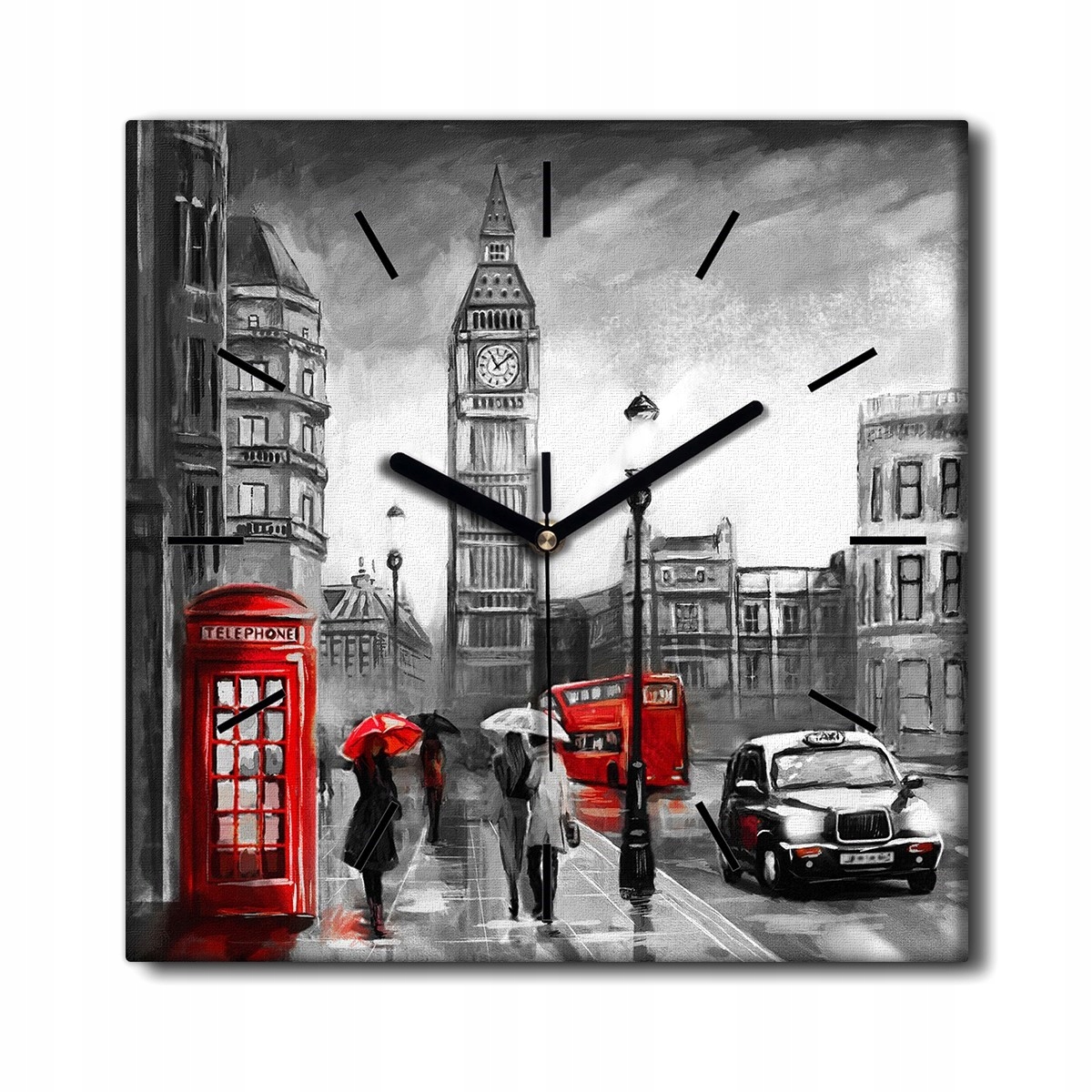 

Zegar ścienny na ramie Londyn Big Ben Auta 30x30