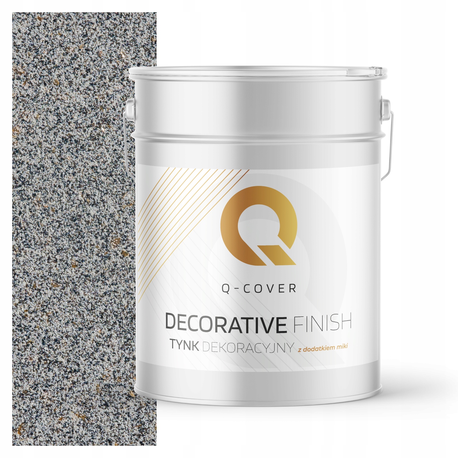 Dekorativní Omítka Šedá Barva Se Zlatou Mikou D904 15kg Premium