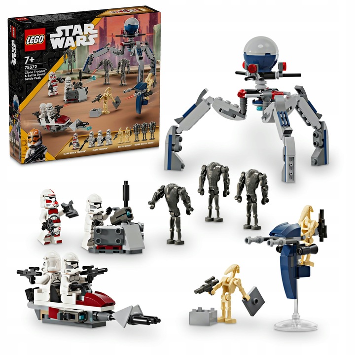 Lego Star Wars 75372 Zestaw Bitewny Armia Klonów I Droid Klocki Dla Dzieci