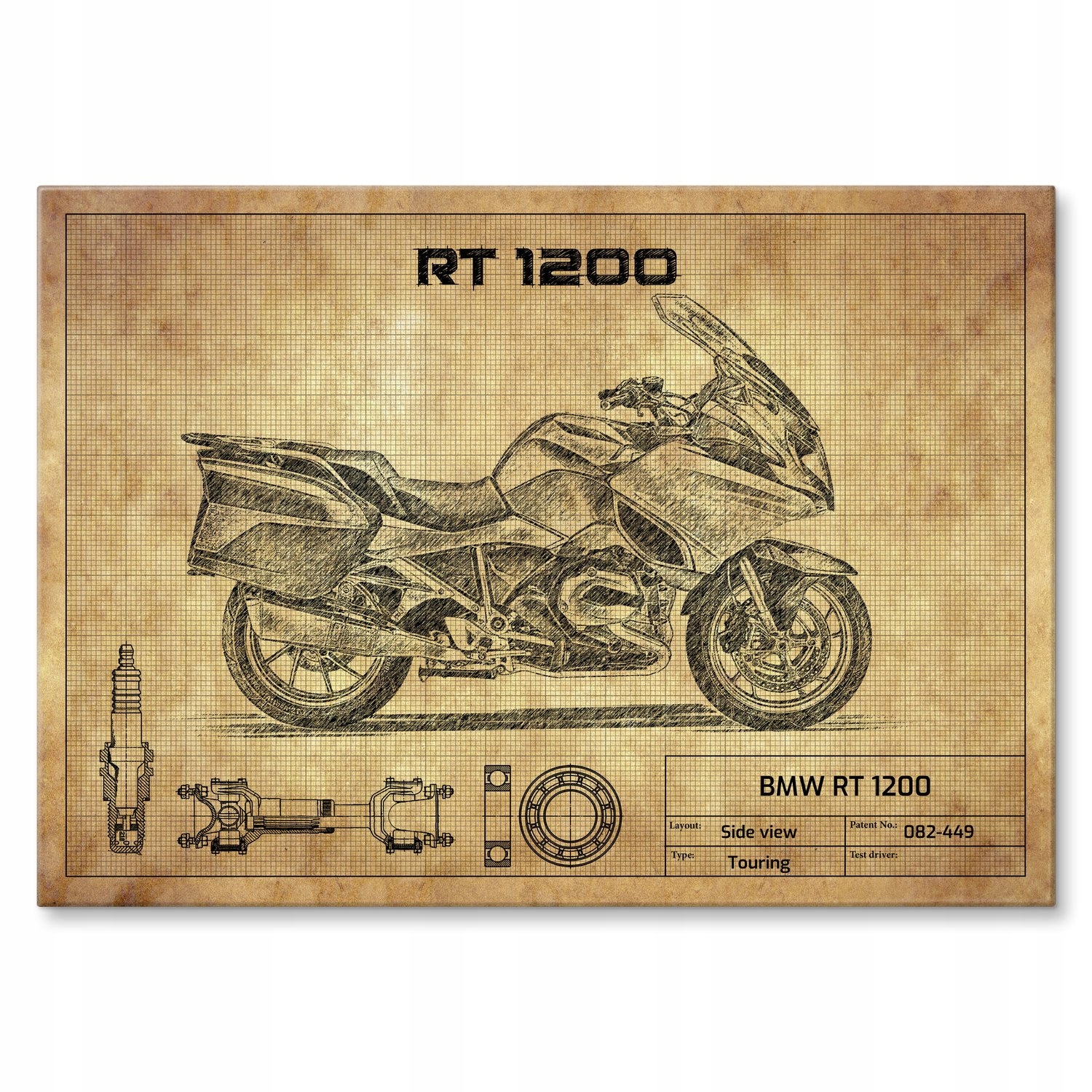 Kovový plakát Bmw Rt 1200 Dárek 30 x 42 cm