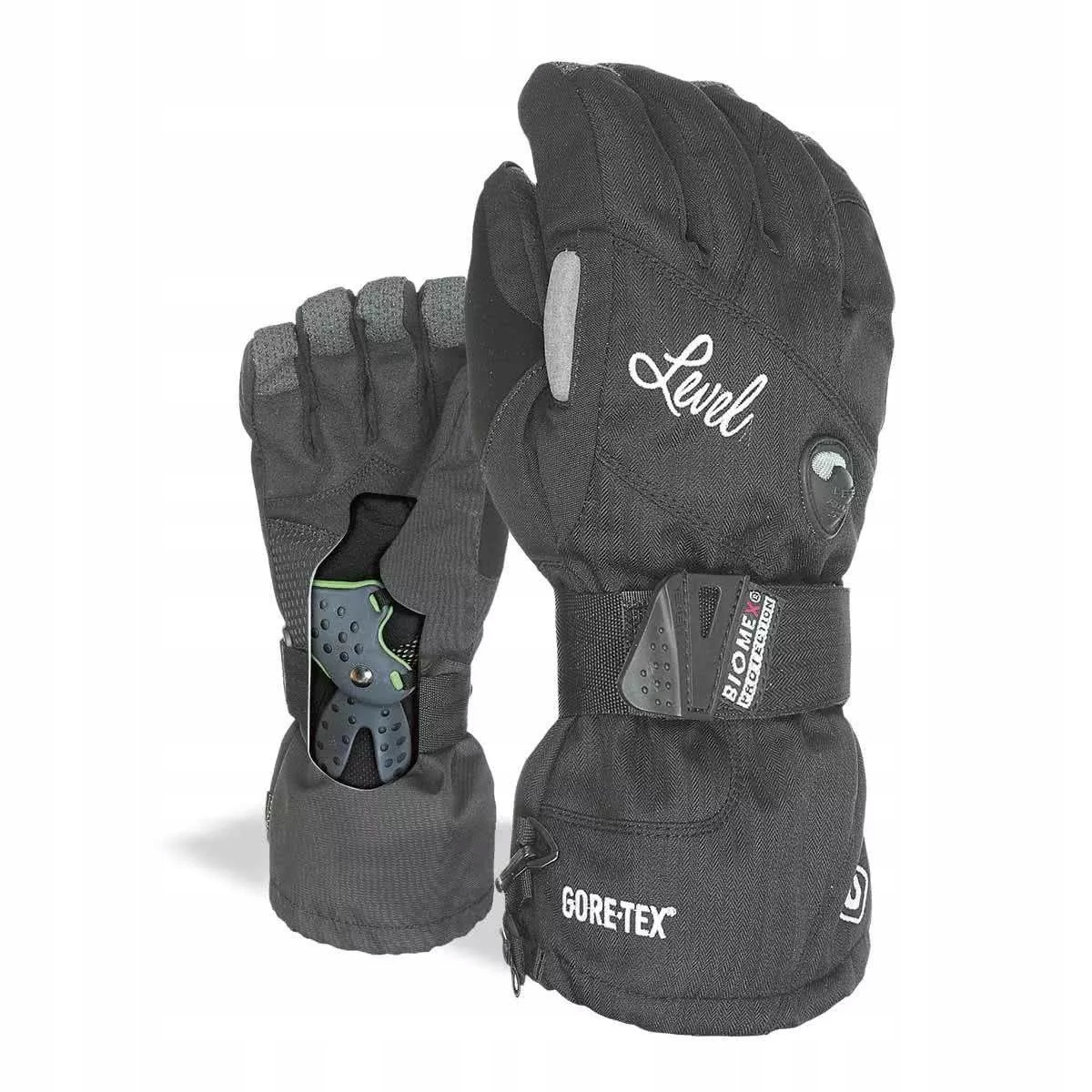 Dámské rukavice s chrániči Level Half Pipe Gore tex černé [Roz. S/m]
