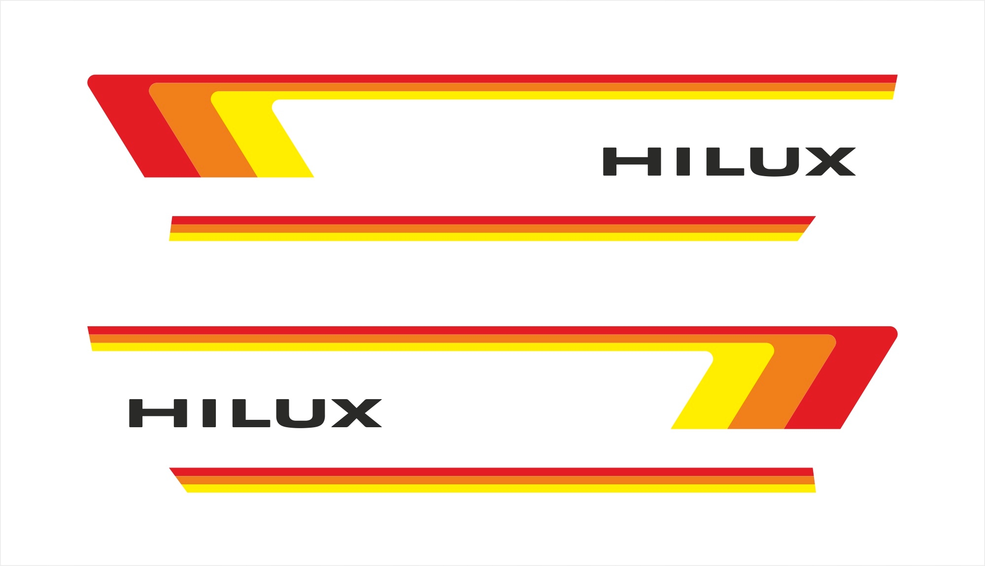 Naklejki Toyota HILUX 3 kolorowe set 03 Producent Inny