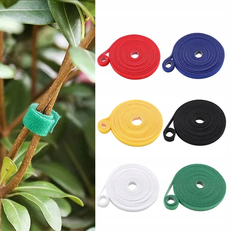 RZEPOWA OPASKA KABLOWA WIELOKROTNEGO UŻYTKU WIELOKOLOROWE RZEPY 25MM / 2M