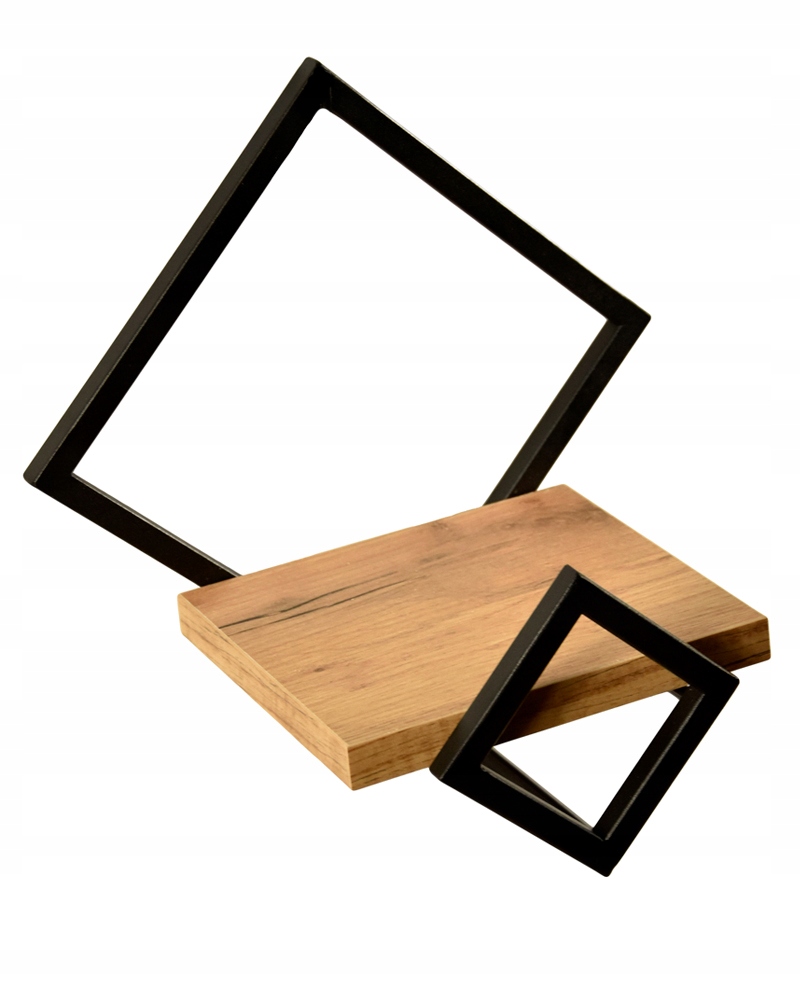 Półka wisząca nowoczesny kwietnik ścienny z blatem dąb craft złoty loft Szerokość mebla 27.5 cm