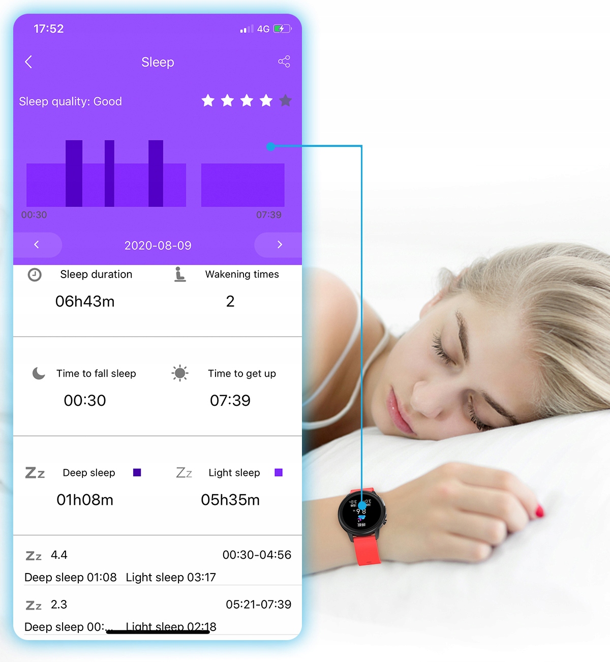 ZEGAREK SMARTWATCH DLA SENIORA EKG PULS CIŚNIENIE Wodoszczelność tak