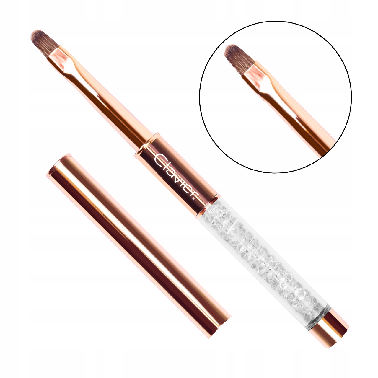 Elegancki Pędzelek Do Żelu Akrylożelu Okrągły Clavier - 6 mm