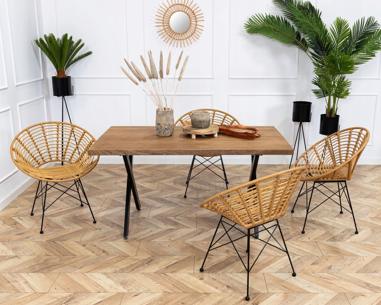 Kwietnik stojący metal czarny 65 cm LOFT osłonka Typ wolnostojący