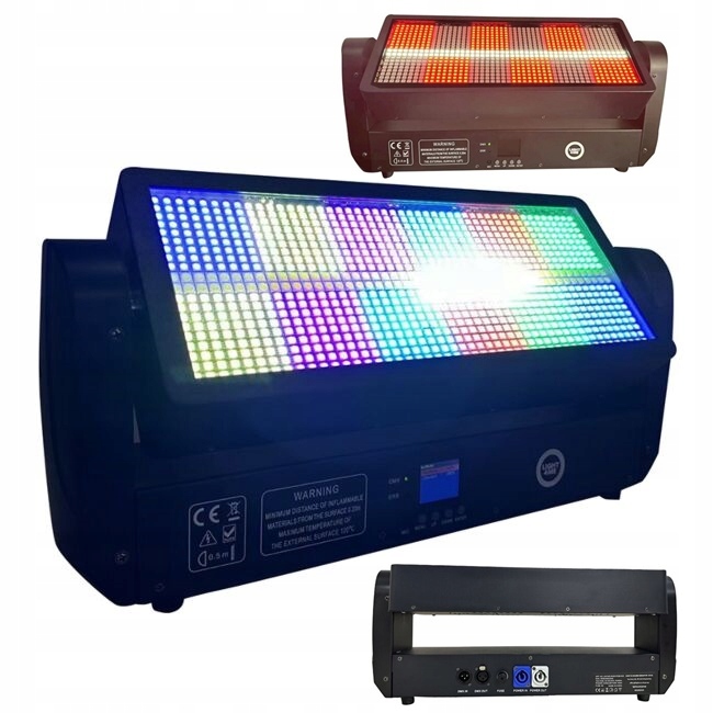 STROBOSKOP BLINDER OŚWIETLACZ EFEKT LED RGB+CW OŚWIETLENIE SCIENY DEKORACJA