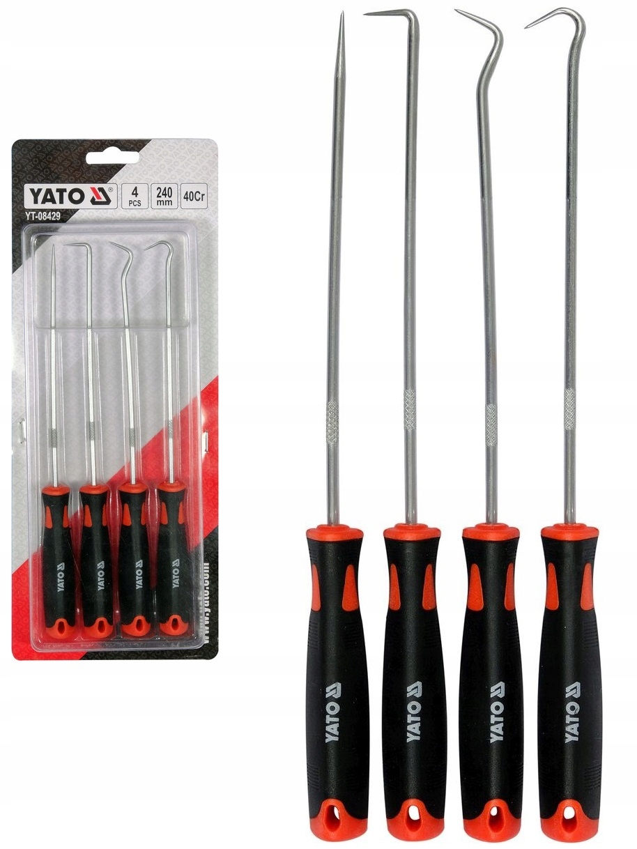 Zestaw Haków Haczyków Długich Z Rękojeścią 4 el.