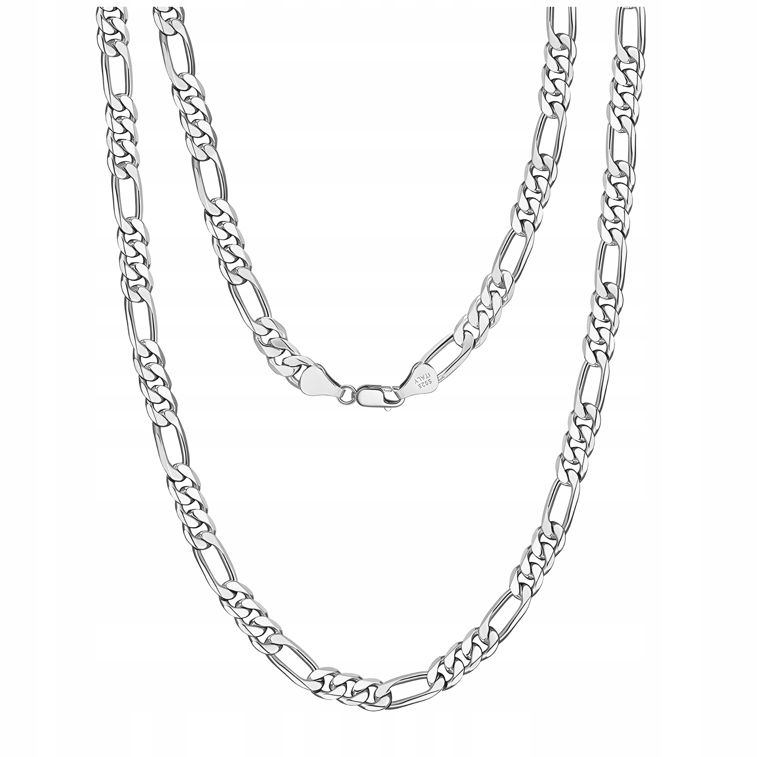 Stříbrný Řetízek Pánský Splétaný Figaro 55 cm Plný Silný Italský Řetěz 2 mm