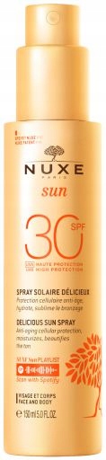 Nuxe Sun Spf 30 Mleczko do opalania w sprayu do twarzy i ciała 150 ml