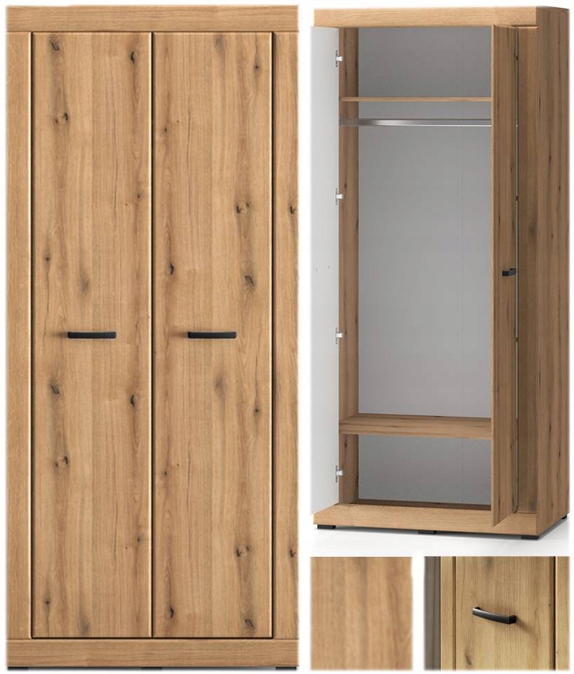 Szafa do Sypialni 2-Drzwiowa Garderoba 90x195cm Loft Dora 01 ML Meble