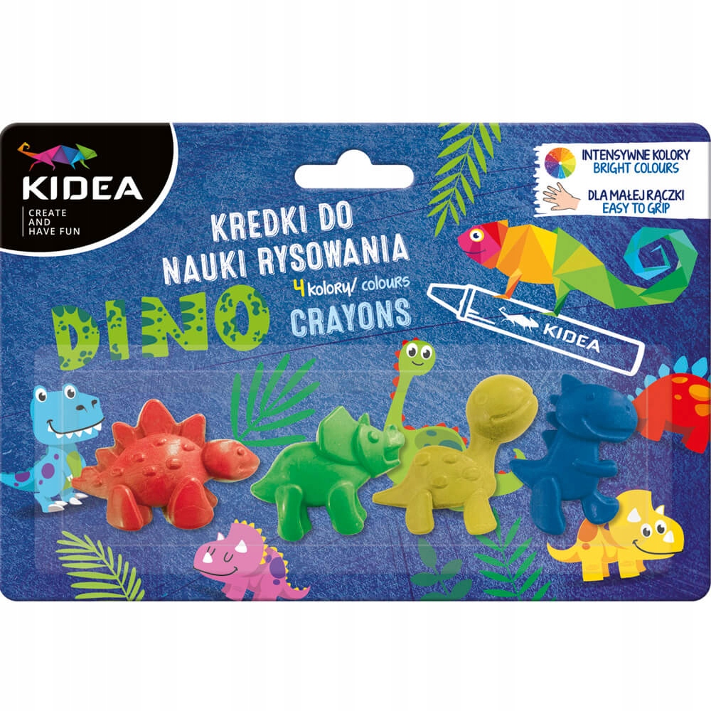 

Kredki dinozaury do nauki rysowania 4 Kidea