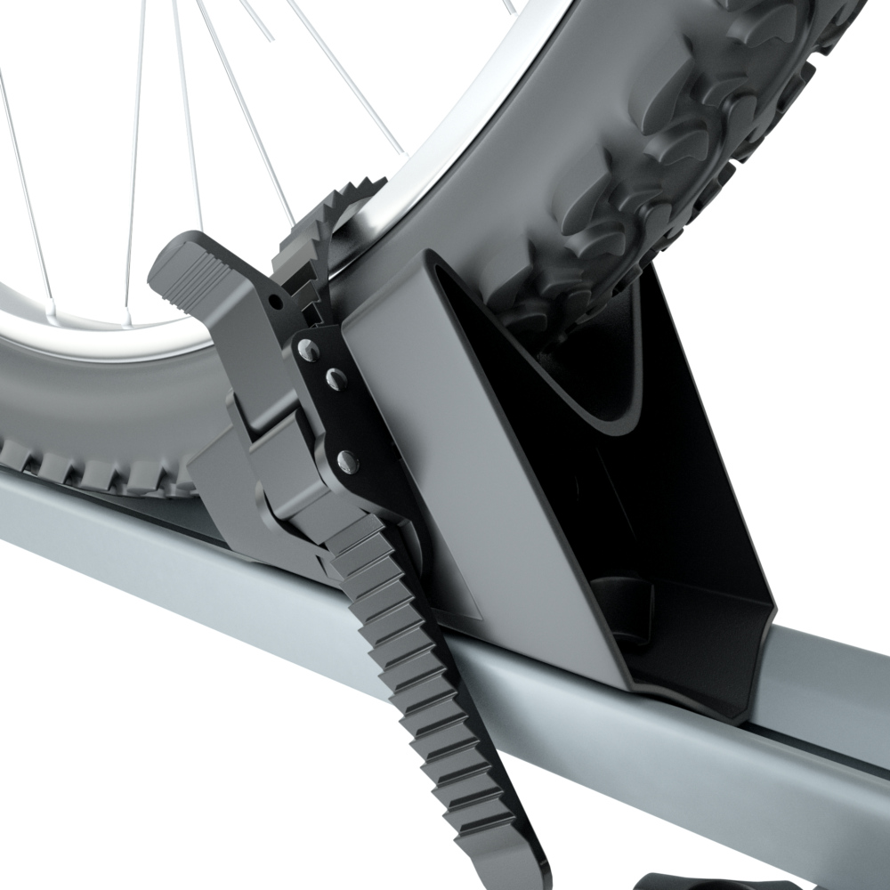 4x BAGAŻNIK DACHOWY NA ROWER - ALUMINIOWY UCHWYT ROWEROWY NA DACH - AMOS Kolor srebrny