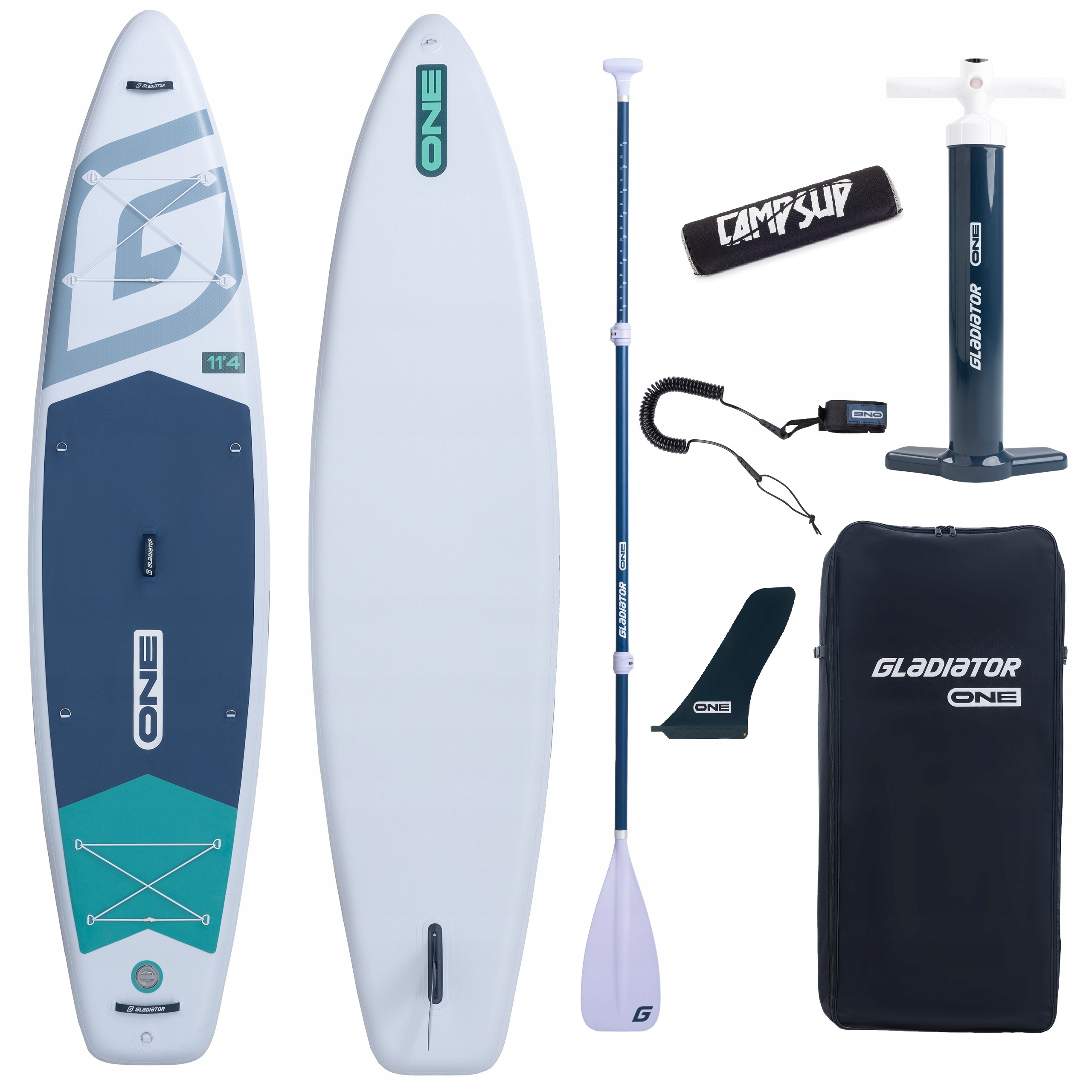 Deska Sup Pompowana Gladiator One 11'4 Touring White 2026 Bojka czarna