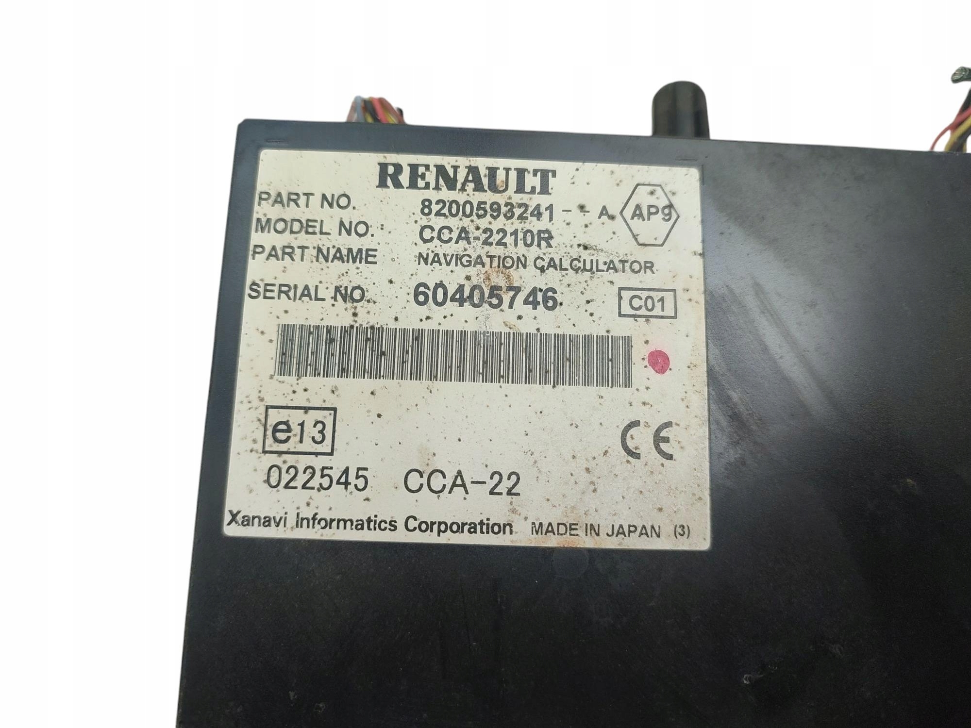 player navigation devices GPS RENAULT ESPACE IV LAGUNA II 8200593241A